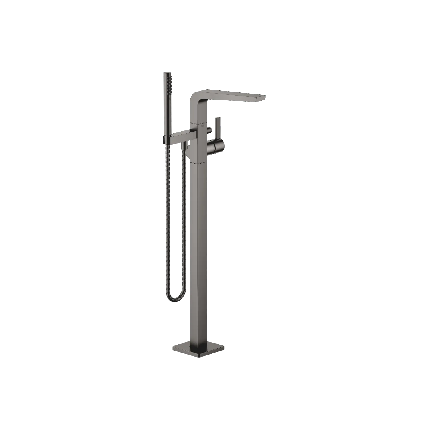Dornbracht CL.1 Wannen-Einhandbatterie mit Standrohr, Ausladung 238 mm, Höhe 935–1005 mm, Schubrosette 131 x 131 mm, Dark Platinum gebürstet