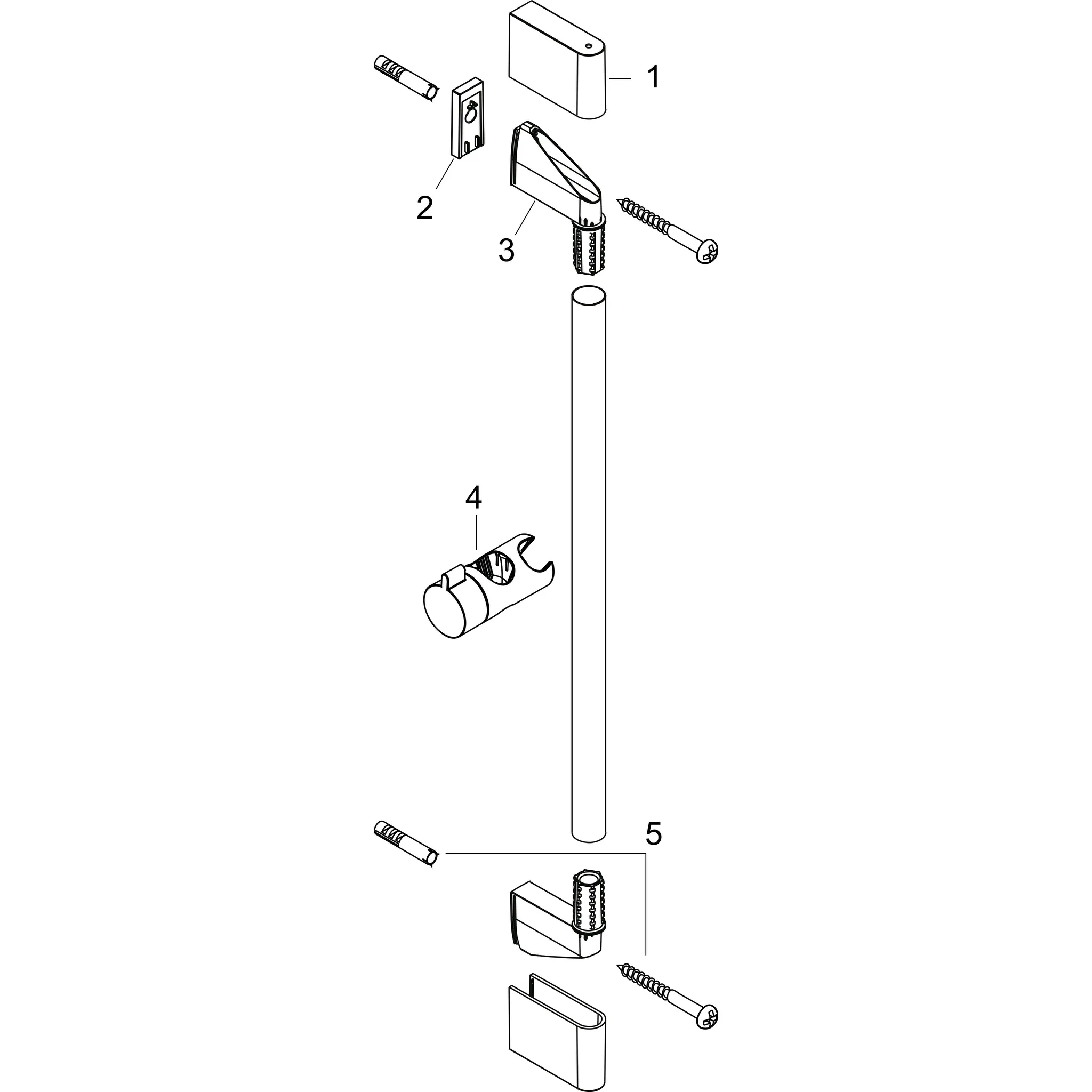 Hansgrohe Unica Brausestange Croma 90 cm, Chrom Hansgrohe Unica Brausestange Croma 90 cm, Chrom