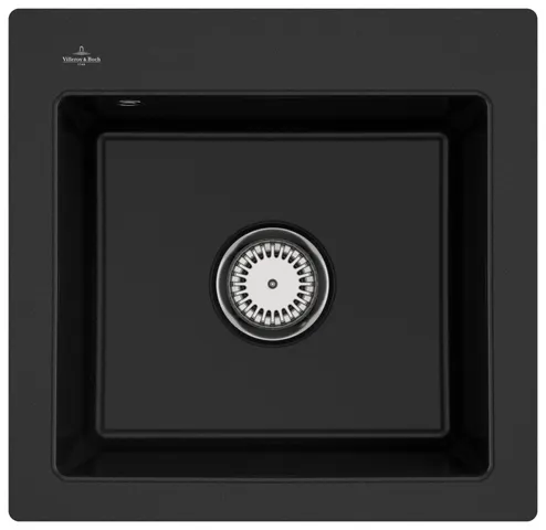 Villeroy & Boch flächenbündiges Küchenspülbecken „Subway“ 50 S flat 490 × 475 × 220 mm, für Becken mittig in Chromite Villeroy & Boch flächenbündiges Küchenspülbecken „Subway“ 50 S flat 490 × 475 × 220 mm, für Becken mittig in Chromite