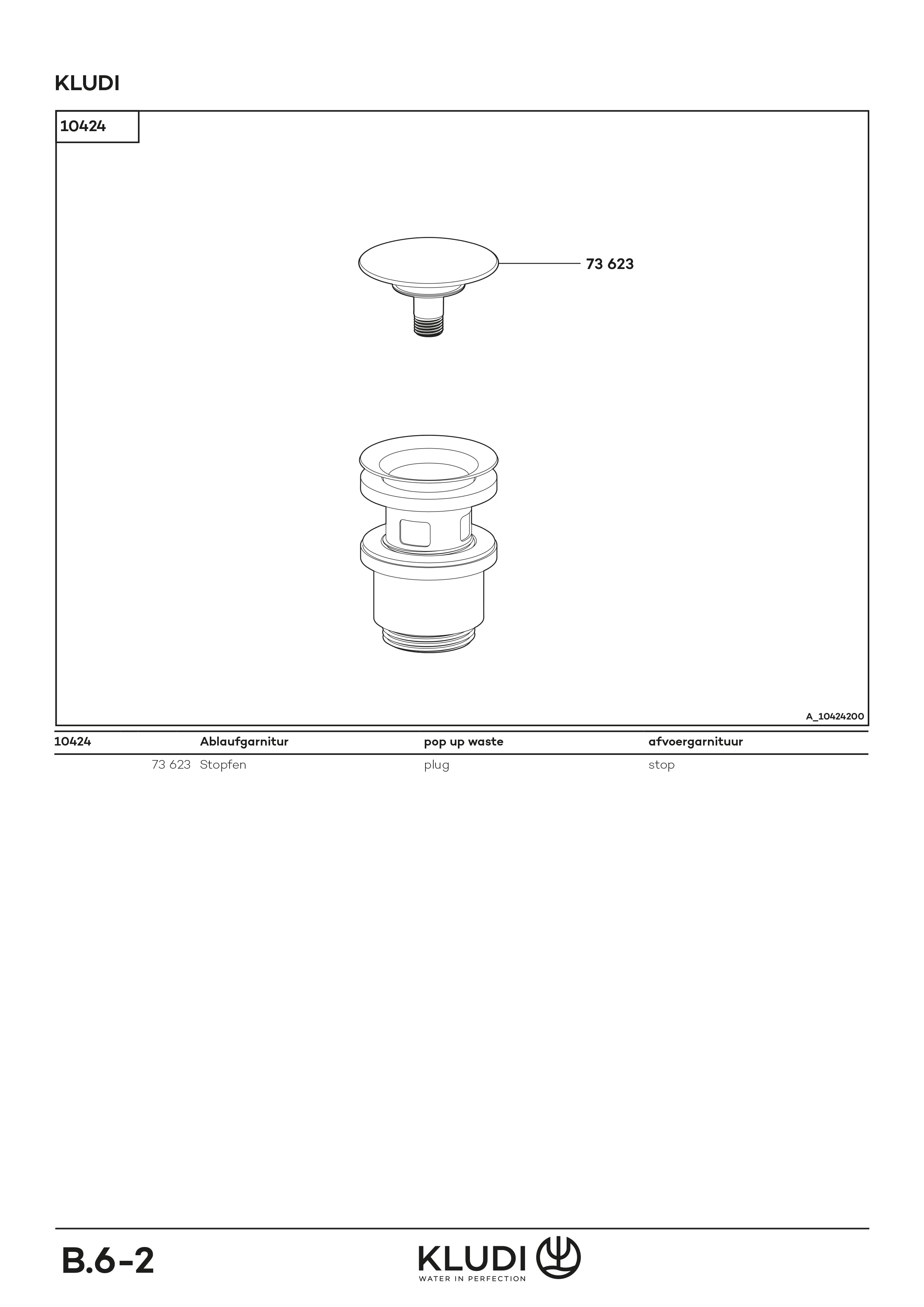 Kludi Push-Open Ablaufventil - Chrom, G1 1/4, für Waschtisch und Bidet mit Überlauf Kludi Push-Open Ablaufventil - Chrom, G1 1/4, für Waschtisch und Bidet mit Überlauf