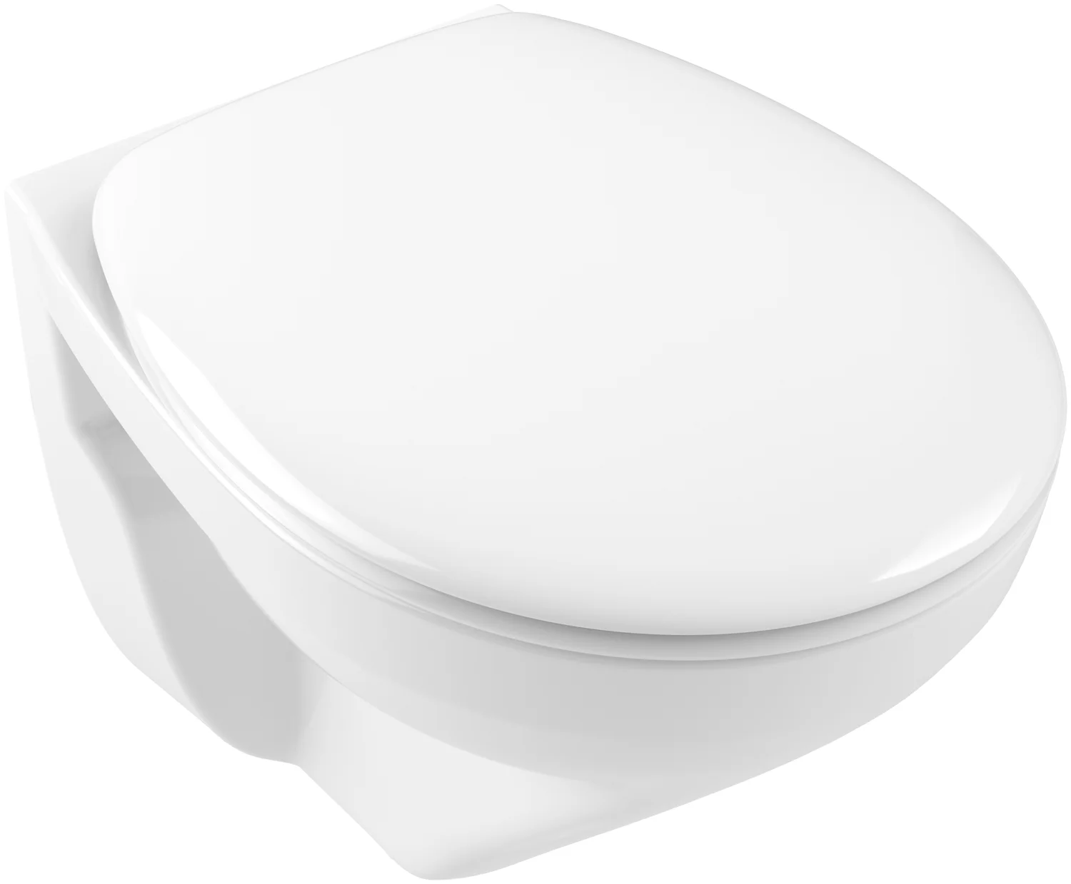 Villeroy & Boch O.novo Tiefspül-WC Compact spülrandlos 7667R0, oval, wandhängend, Weiß Alpin
