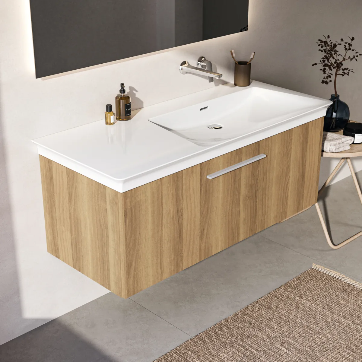Ideal Standard Waschtischunterschrank „i.lifeB“ 120 × 44 × 50,5 cm Eiche Natur