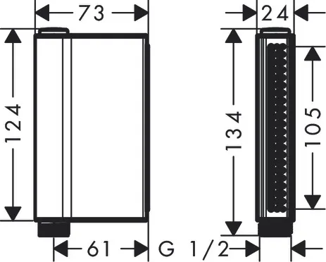 Hansgrohe AXOR One Handbrause 2jet, Chrom Hansgrohe AXOR One Handbrause 2jet, Chrom