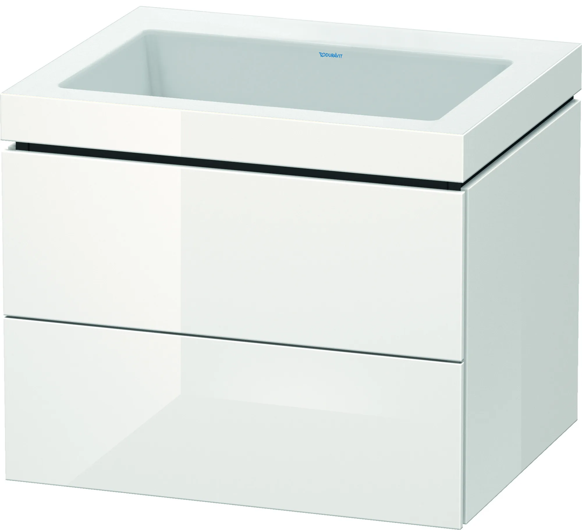Duravit Möbelset c-shaped Set wandhängend wandhängend „L-Cube“ 60 × 50 × 48 cm Weiß Hochglanz