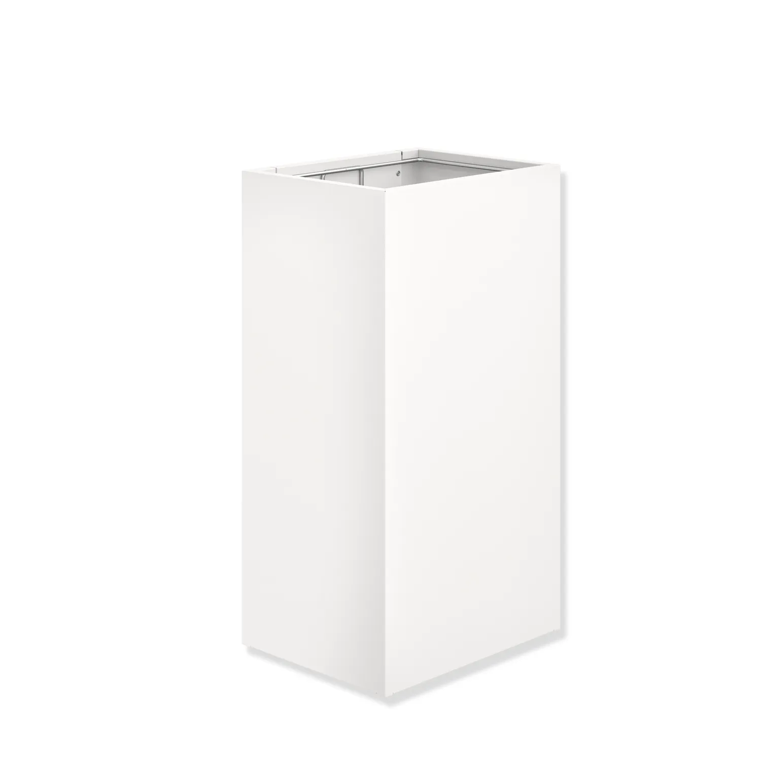 Papierabfallbehälter 60 l pulverbe., ohne Deckel weiß tiefmatt Papierabfallbehälter 60 l pulverbe., ohne Deckel weiß tiefmatt