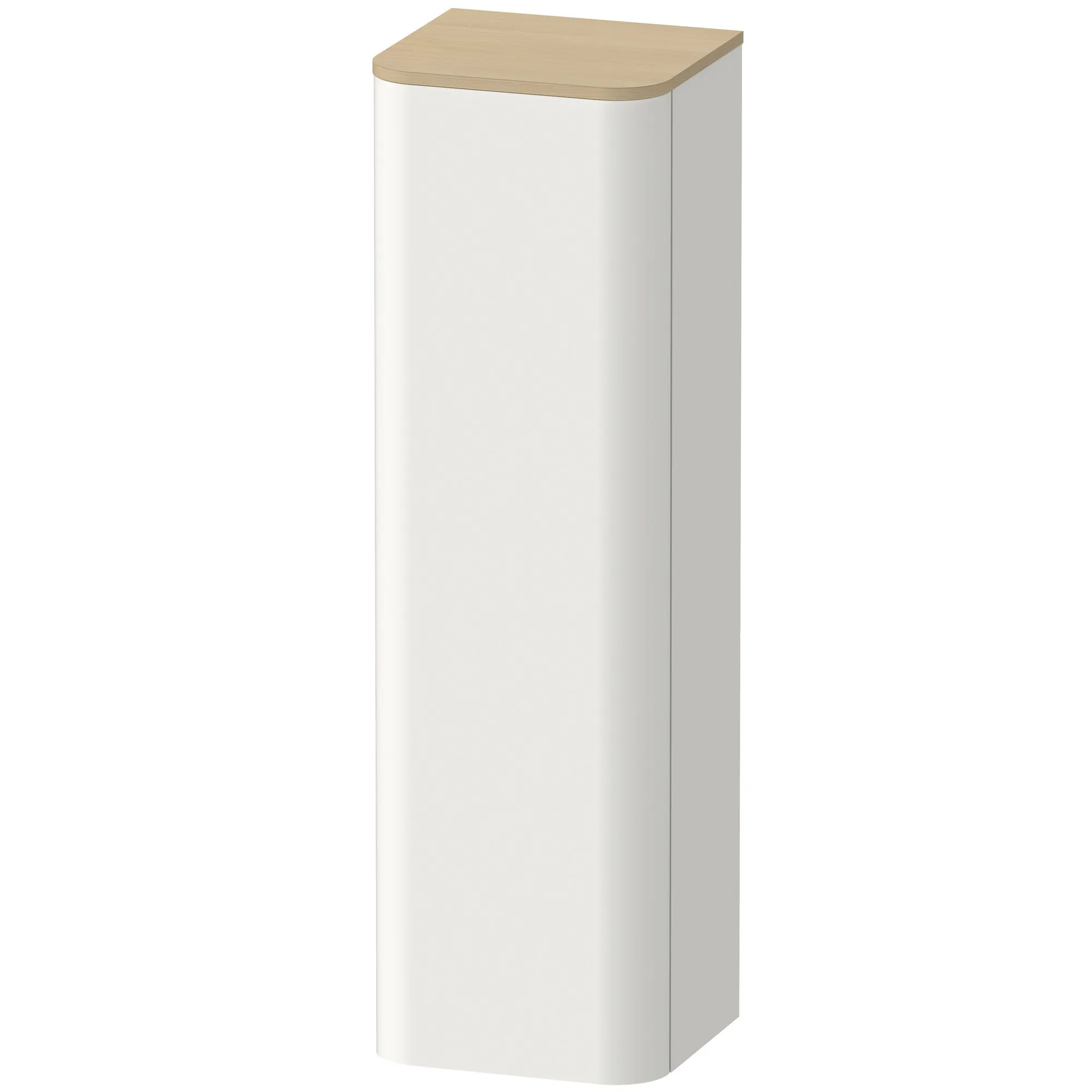 Duravit Halbhochschrank „Happy D.2 Plus“ 40 × 133,6 × 36 cm Nordic Weiß Seidenmatt, Anschlag links