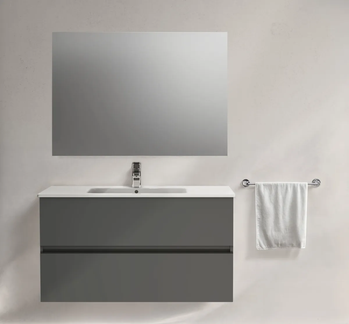 Ideal Standard Waschtischunterschrank „Eurovit+“ 50 × 55 × 44 cm Hochglanz grau lackiert Ideal Standard Waschtischunterschrank „Eurovit+“ 50 × 55 × 44 cm Hochglanz grau lackiert