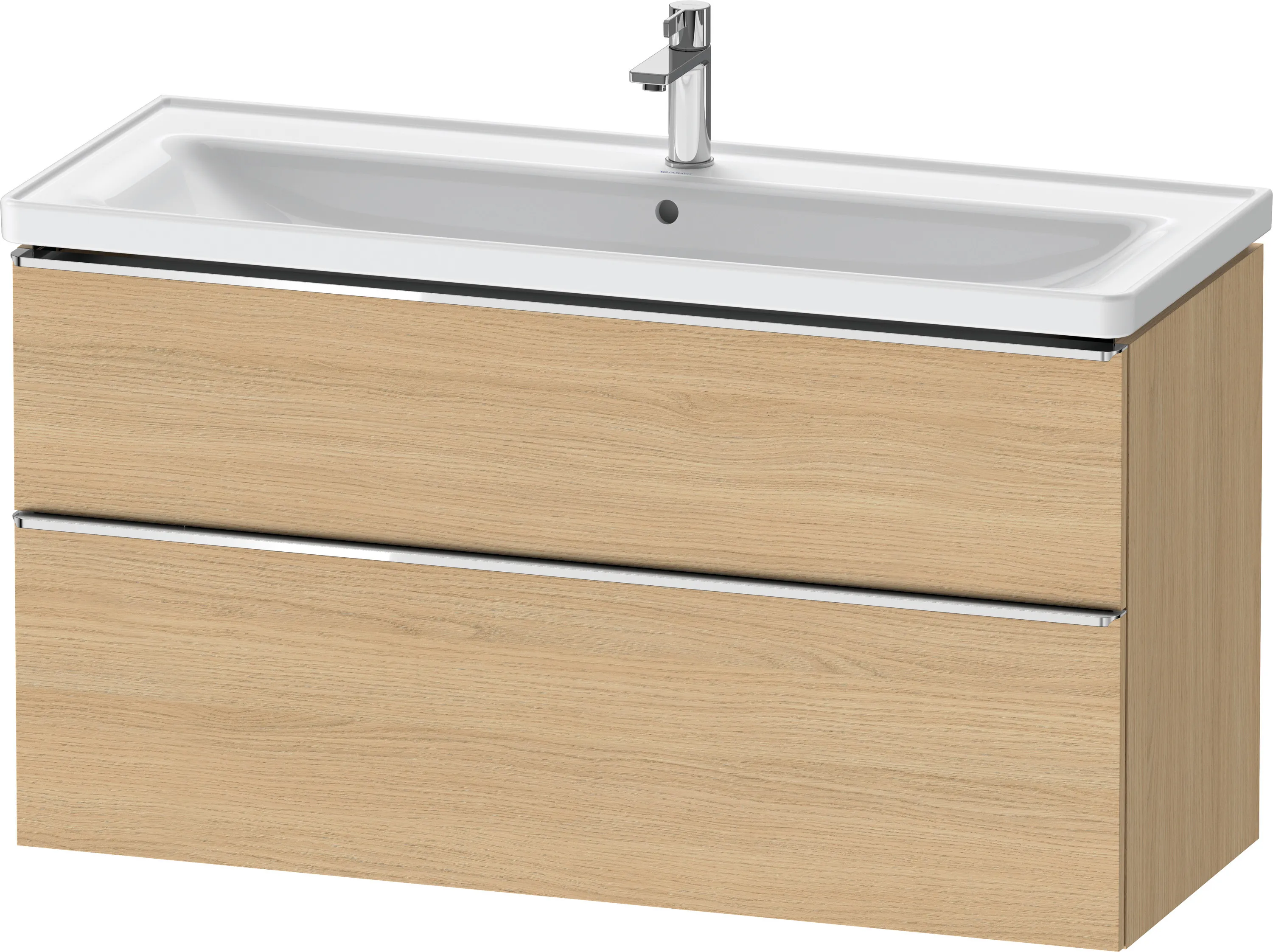 Duravit Waschtischunterschrank wandhängend „D-Neo“ 118,4 × 62,5 × 45,2 cm Eiche Natur