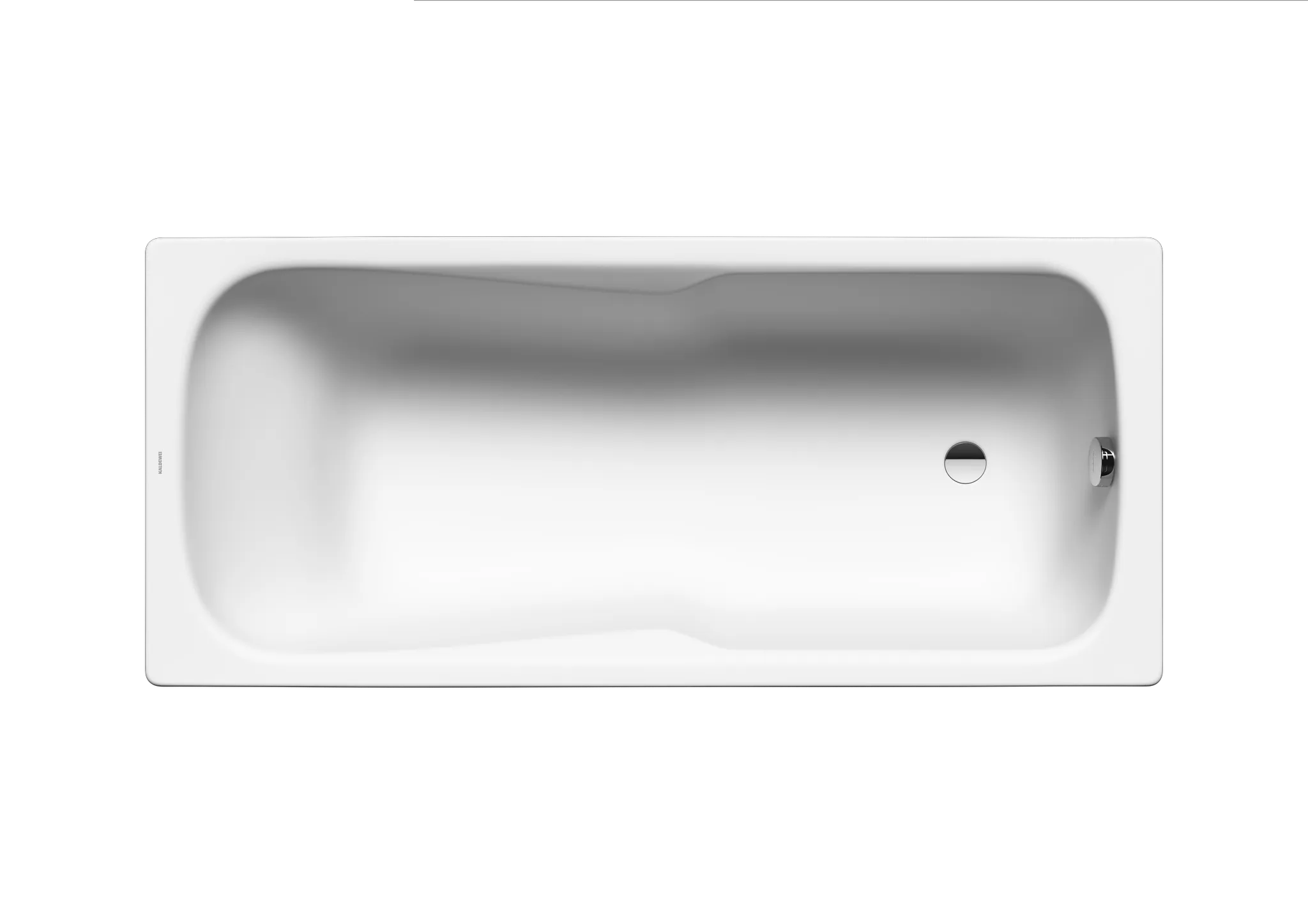 Kaldewei Badewanne „Dyna Set“ rechteck 180 × 80 cm, ohne Grifflochbohrungen in alpinweiß matt
