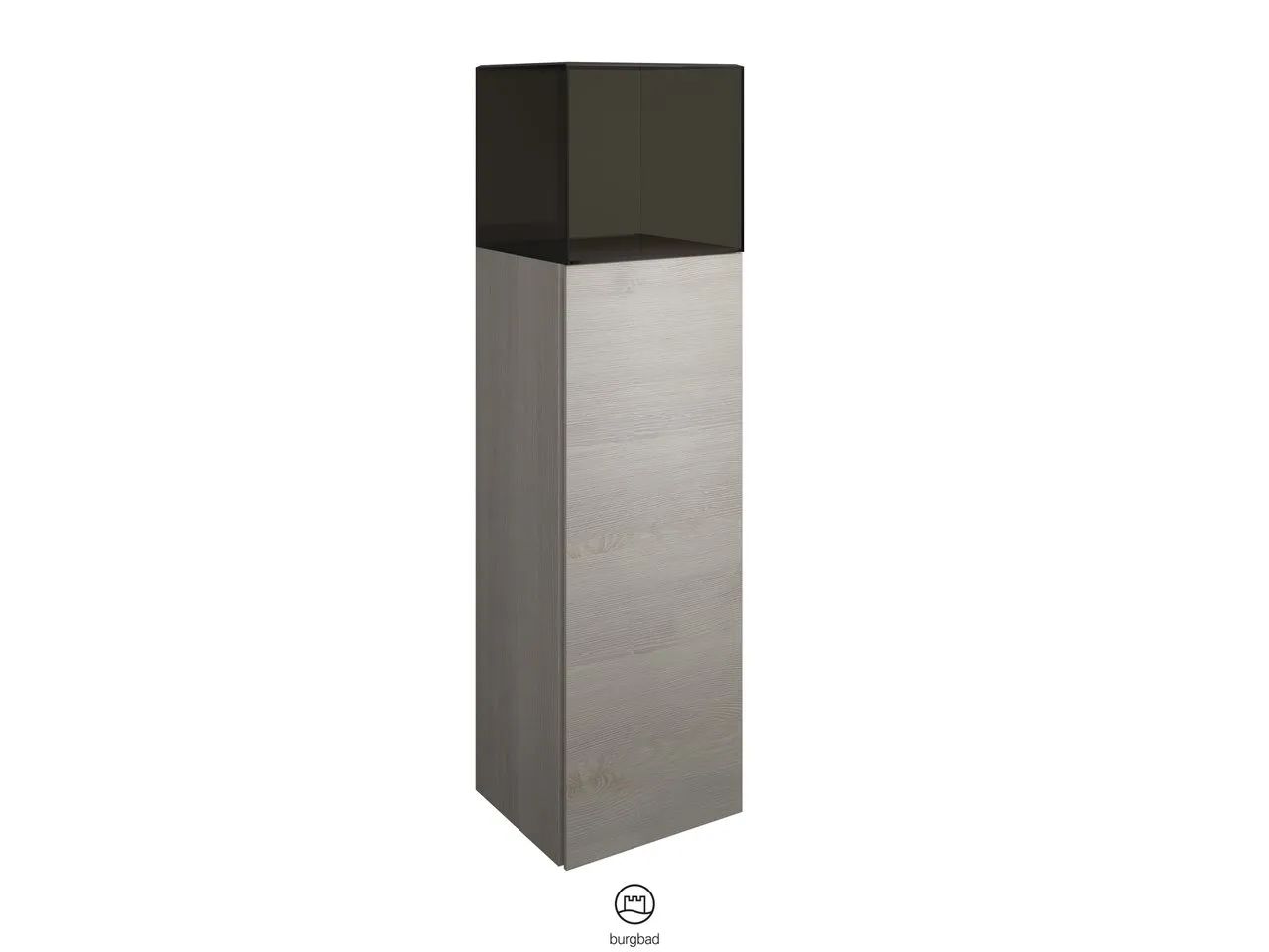 burgbad Hochschrank „Yumo“ 390 × 1280 × 360 mm in Eiche Dekor Cashmere