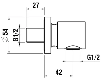 Laufen Anschlussbogen THE NEW CLASSIC mit Rückflussverhinderer chrom Laufen Anschlussbogen THE NEW CLASSIC mit Rückflussverhinderer chrom