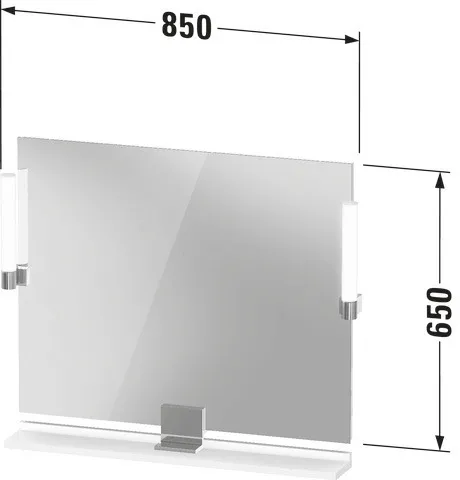 Duravit Spiegel „Sivida“ 85 × 65 cm in Diamantschwarz Duravit Spiegel „Sivida“ 85 × 65 cm in Diamantschwarz