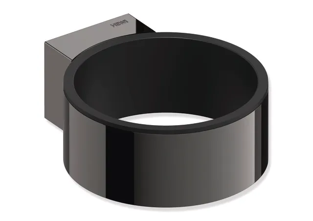 Föhnhalter des Systems 900, Halter aus Edelstahl, PVD, zur Wandmontage, mit Einsatz zum Schutz aus mattem Polyamid, schwarz, in Farbe CK (messing glänzend) Föhnhalter des Systems 900, Halter aus Edelstahl, PVD, zur Wandmontage, mit Einsatz zum Schutz aus mattem Polyamid, schwarz, in Farbe CK (messing glänzend)