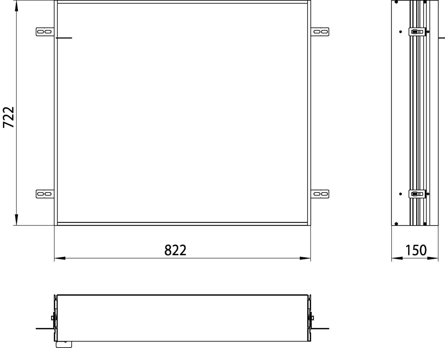 emco Einbaurahmen für Spiegelschrank „prime“ 820 × 722 × 150 mm