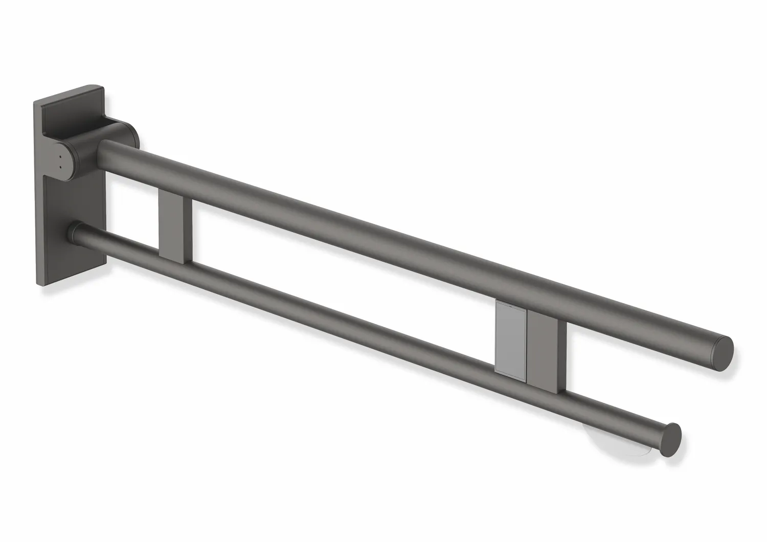 HEWI Mobiler Stützklappgriff Duo, Design A, Edelstahl, 900 mm, rechts
