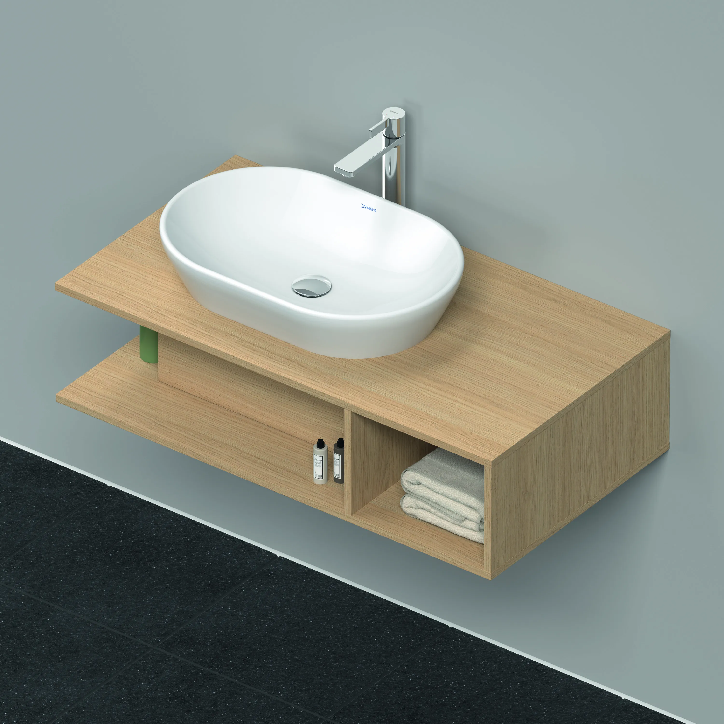 Duravit Waschtischunterschrank wandhängend „D-Neo“ 100 × 26 × 55 cm Eiche Natur Duravit Waschtischunterschrank wandhängend „D-Neo“ 100 × 26 × 55 cm Eiche Natur