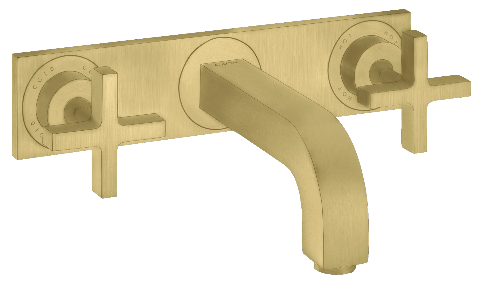 Hansgrohe AXOR Citterio 3-Loch Waschtischarmatur Unterputz Wandmontage Brushed Brass