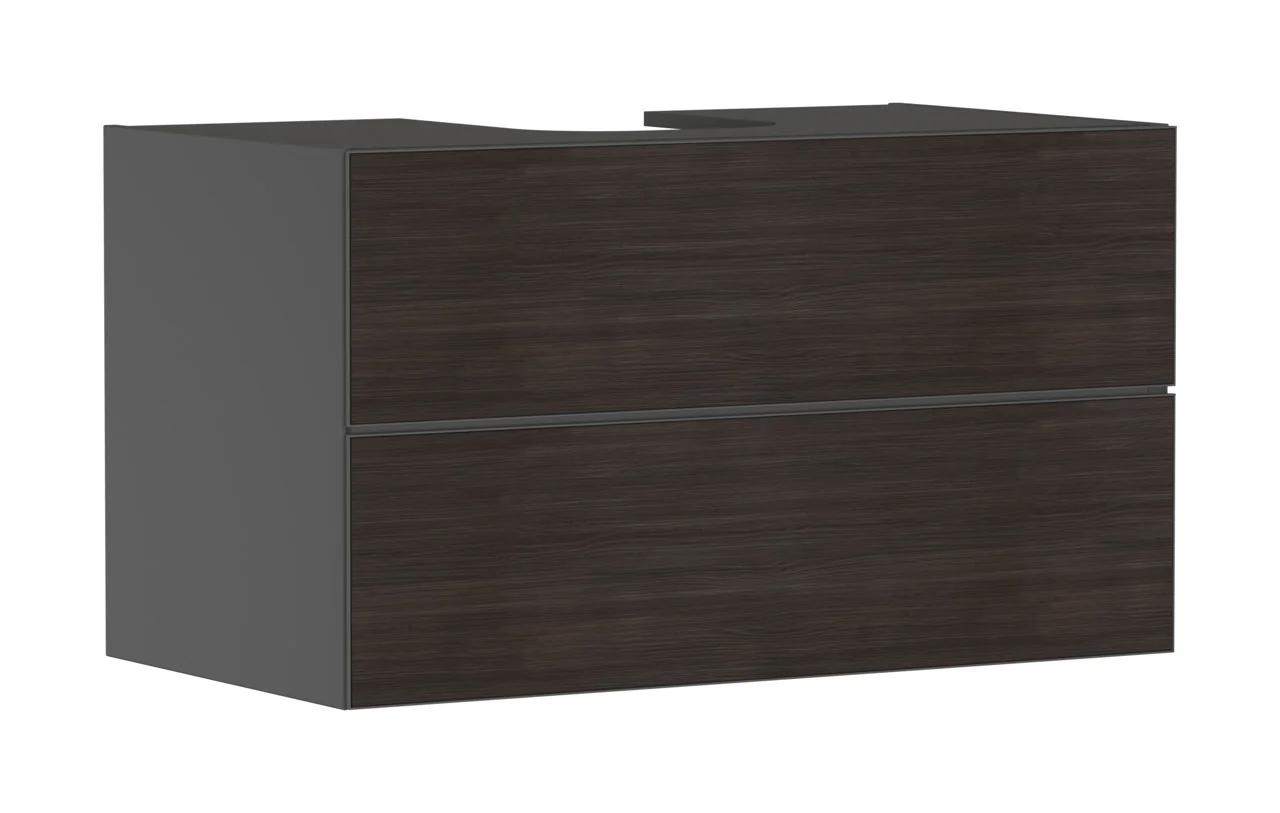 Hansgrohe Xevolos E Waschtischunterschrank Schiefergrau Matt 980x550 mm mit 2 Schubkästen, grifflos, PushOpen, SoftClose Hansgrohe Xevolos E Waschtischunterschrank Schiefergrau Matt 980x550 mm mit 2 Schubkästen, grifflos, PushOpen, SoftClose