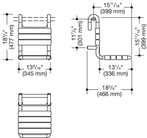 Klappsitz „Serie 801“ in Reinweiß Klappsitz „Serie 801“ in Reinweiß