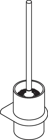 WC-Bürstengarnitur, Edelstahl, PVD beschichtet, zur Wandmontage, in Farbe CK (Messing glänzend) WC-Bürstengarnitur, Edelstahl, PVD beschichtet, zur Wandmontage, in Farbe CK (Messing glänzend)