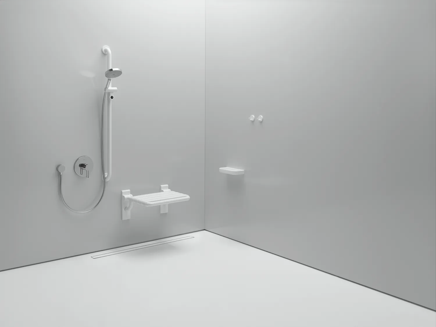 Ablageschale der Serie 477, Polyamid, Montage an der Wand mit Wandhalter, 250 mm breit, 35 mm hoch, 115 mm tief, in Farbe 99 (Reinweiß) Ablageschale der Serie 477, Polyamid, Montage an der Wand mit Wandhalter, 250 mm breit, 35 mm hoch, 115 mm tief, in Farbe 99 (Reinweiß)