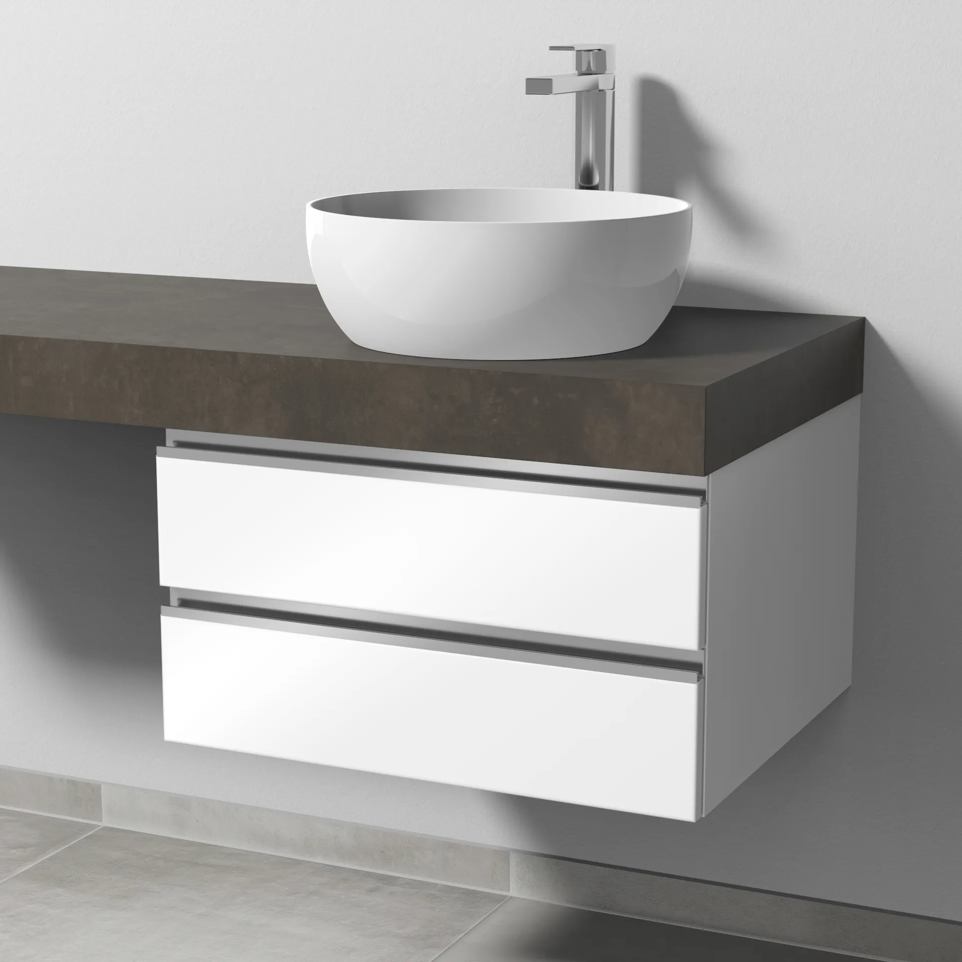 Sanipa Waschtischunterschrank „2morrow“ 600 × 340 × 520 mm in Weiß (glanz)