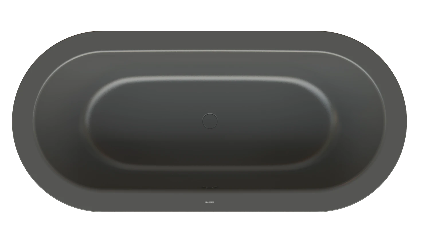 Bette Badewanne „BetteStarlet Oval Silhouette“ freistehend oval 185 × 85 cm in Slate