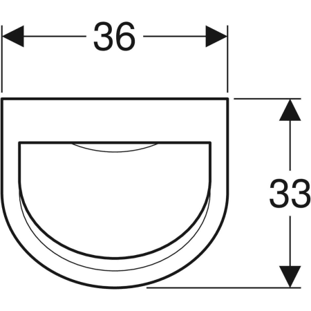Urinal „Flow“, Zulauf von oben, Befestigung verdeckt, ohne Zielobjekt 36 × 56,5 × 33 cm 