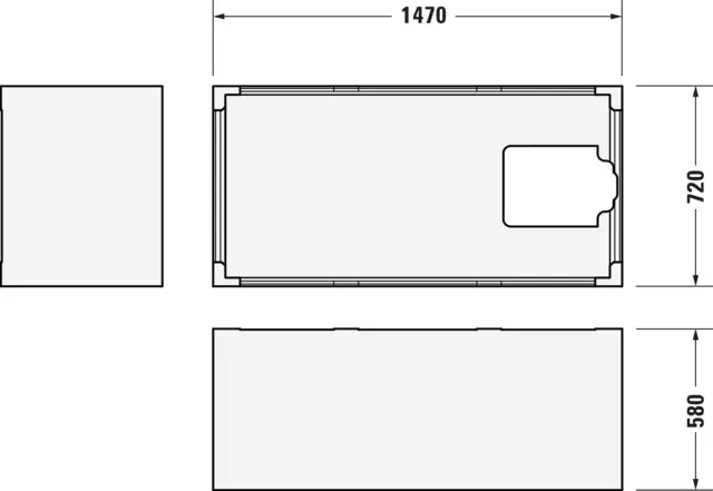 Duravit Badewanne „D-Neo“ rechteck 150 × 75 cm, Fußablauf