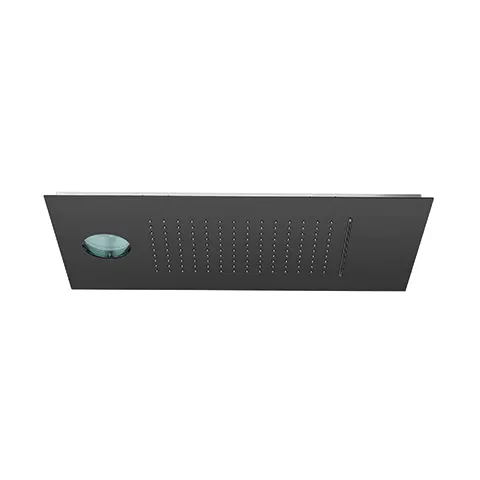 Kludi-ASANA Kopfbrause 60x30 cm, Waterfall mit SummerRain und AmbienceLight in mattschwarz