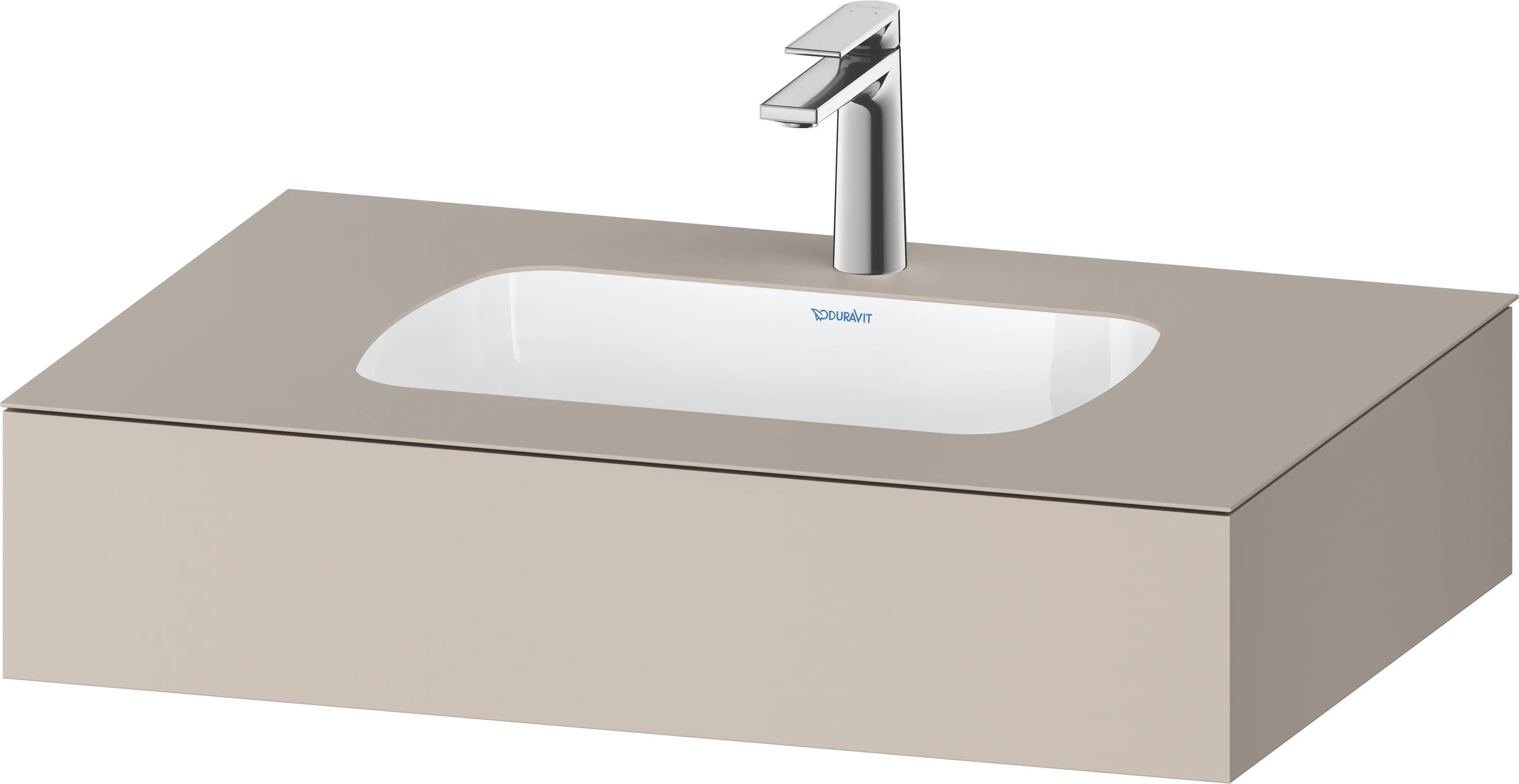 Einbauwaschtisch mit Konsole „Qatego“ 80 × 55 × 17 cm