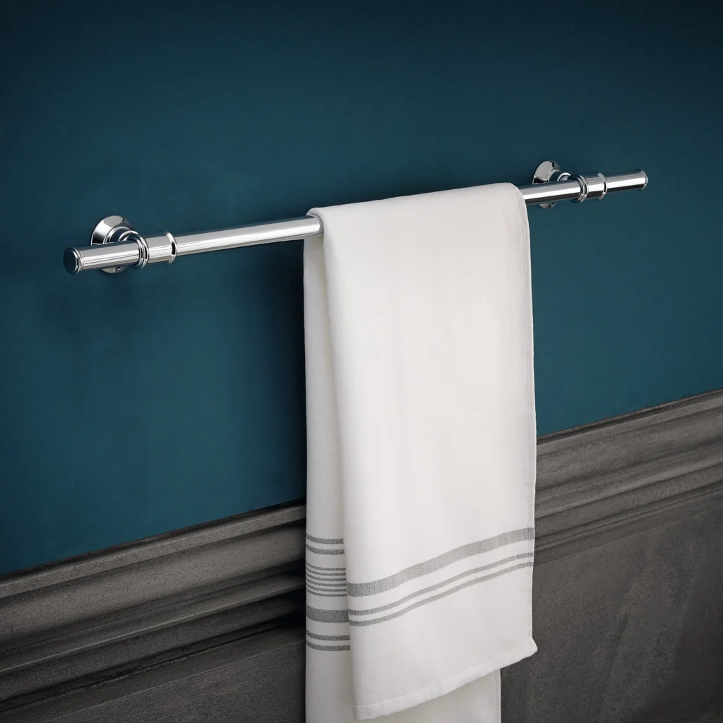 Hansgrohe AXOR Montreux Badetuchhalter in Chrom, 783 mm Länge, Bohrabstand 600 mm, verdeckte Befestigung Hansgrohe AXOR Montreux Badetuchhalter in Chrom, 783 mm Länge, Bohrabstand 600 mm, verdeckte Befestigung