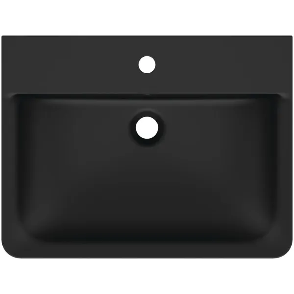 Waschbecken „ConnectAir“ 60 × 46 × 16 cm, Hahnlochposition mittig in Schwarz Matt Waschbecken „ConnectAir“ 60 × 46 × 16 cm, Hahnlochposition mittig in Schwarz Matt