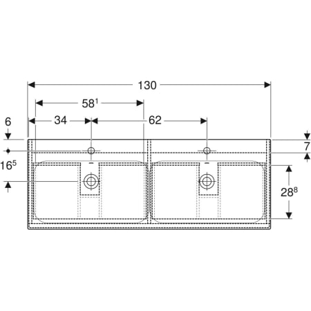 Geberit Waschtischunterschrank „Renova Plan“ weiß / lackiert hochglänzend