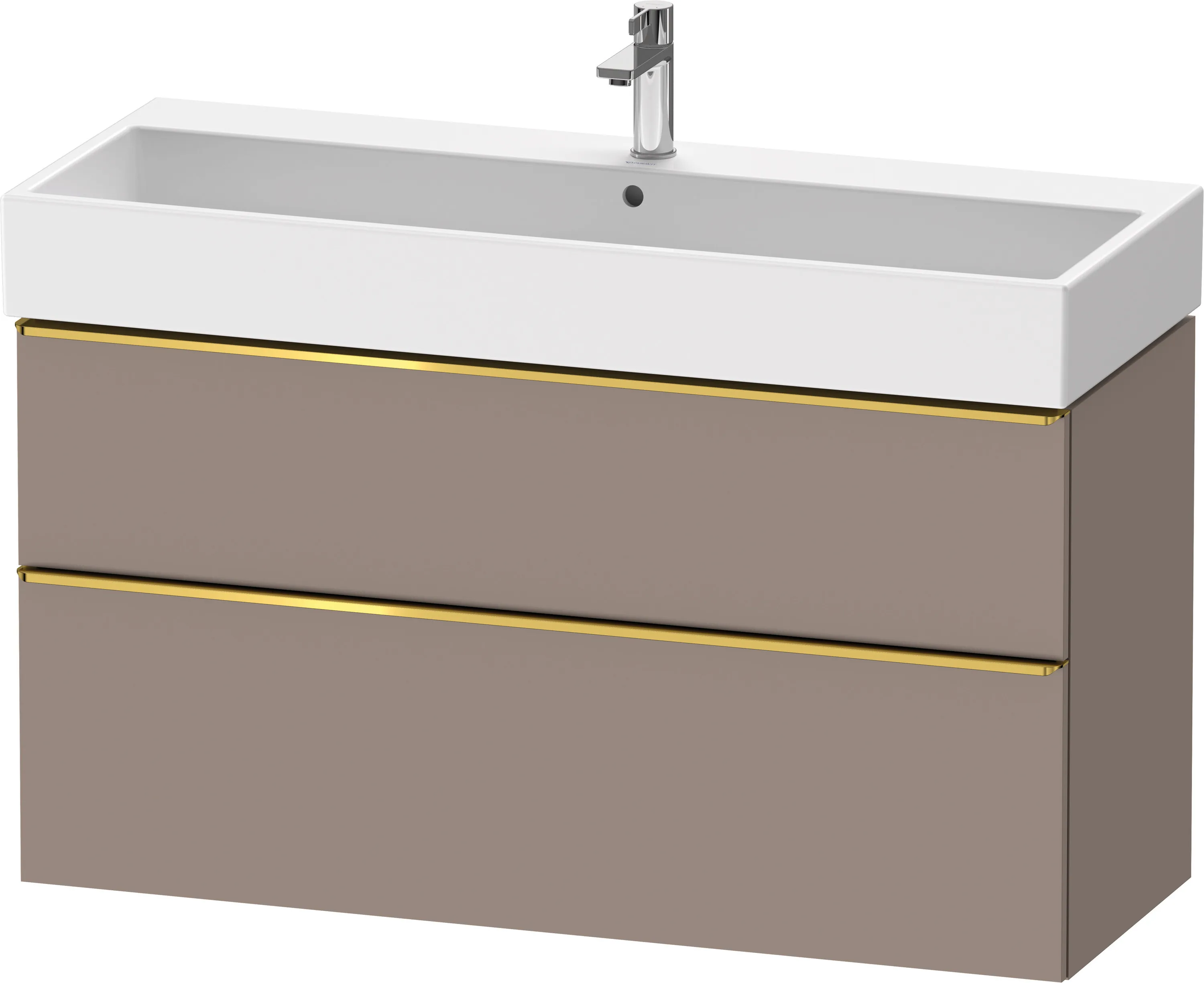 Duravit Waschtischunterschrank wandhängend „D-Neo“ 118,4 × 62,5 × 44,2 cm Basalt Matt