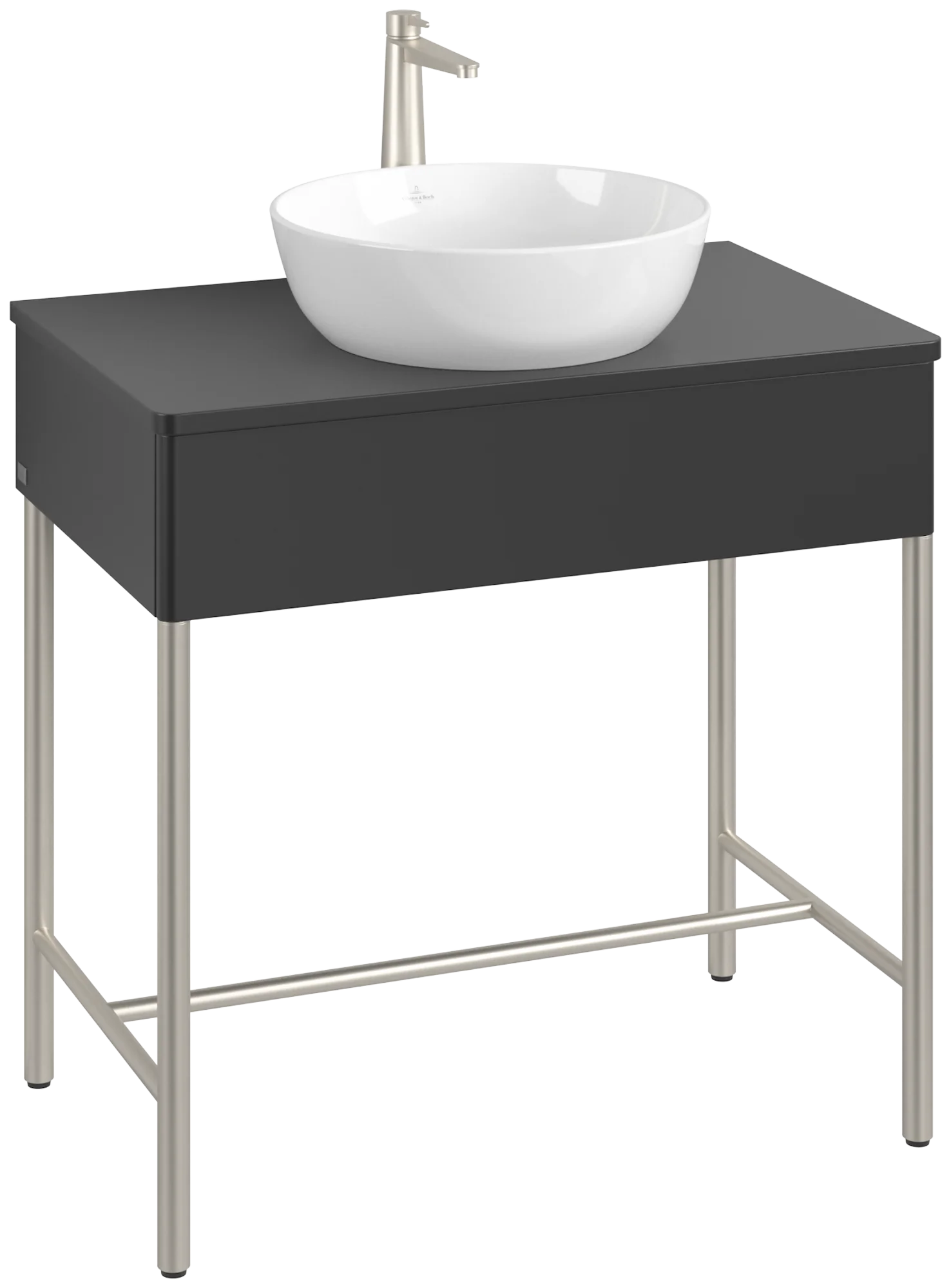 Villeroy & Boch Waschbeckenunterschrank Artis L60050, 800x782x500mm, Black Matt Lacquer, mit Beleuchtung und Push-to-open Funktion Villeroy & Boch Waschbeckenunterschrank Artis L60050, 800x782x500mm, Black Matt Lacquer, mit Beleuchtung und Push-to-open Funktion