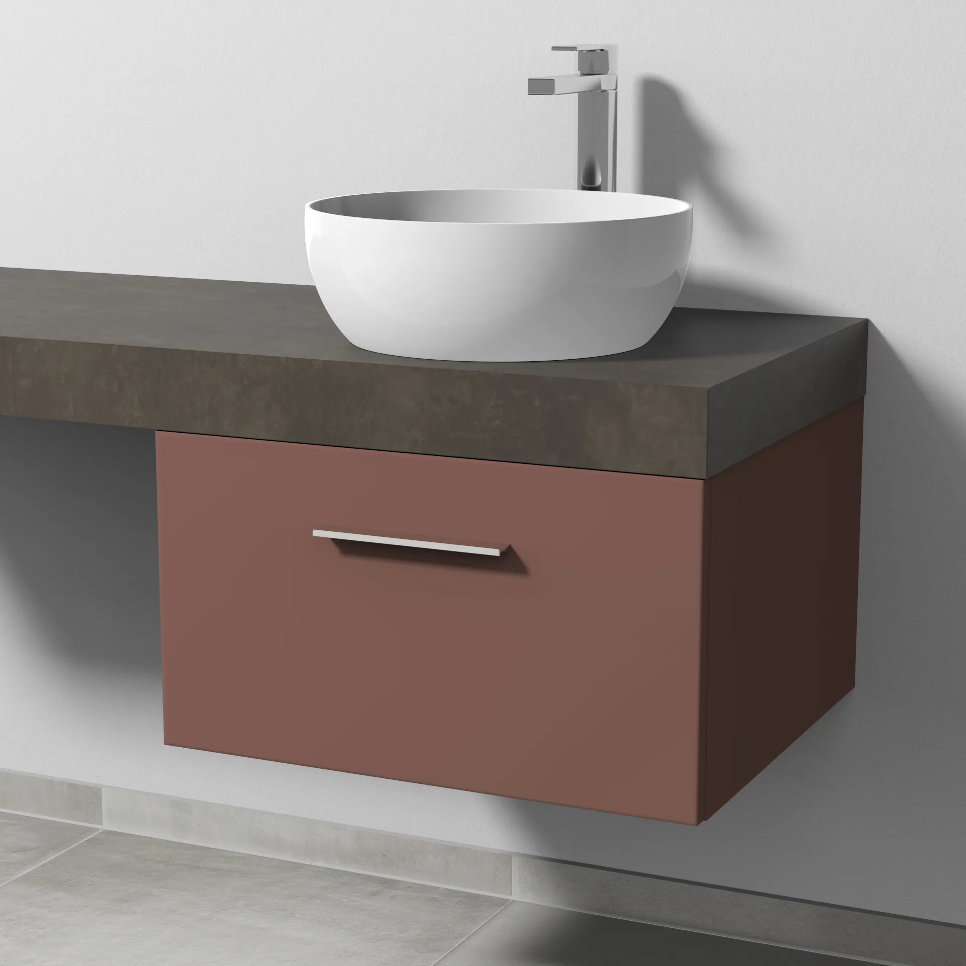 Sanipa Waschtischunterschrank „2morrow“ 600 × 340 × 520 mm in Wine-Red
