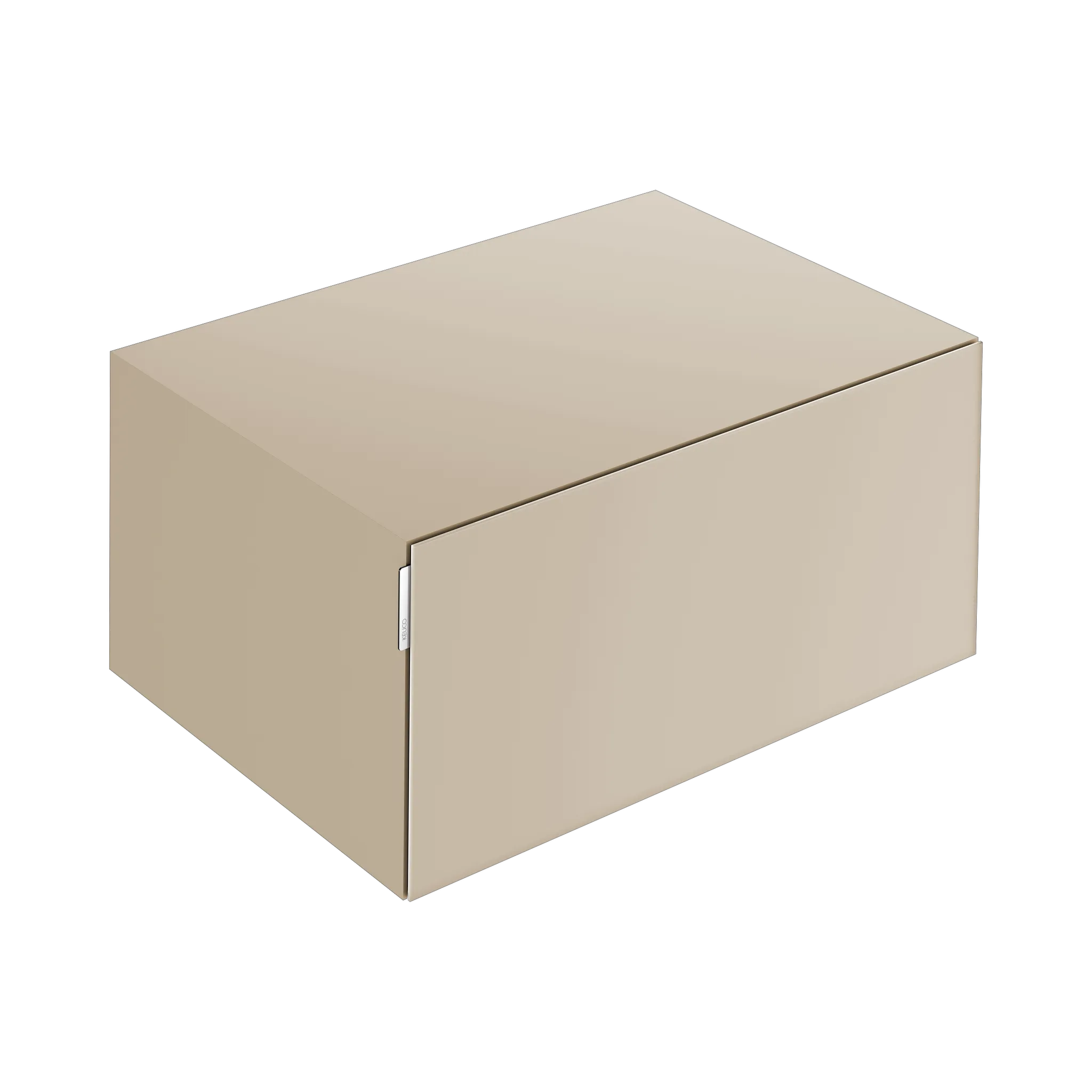 KEUCO Sideboard mit Auszug „Edition 11 Art“ Sand (Glas, satiniert), Sand (Lack, seidenmatt), mit Beleuchtung 80 × 35 × 49 cm
