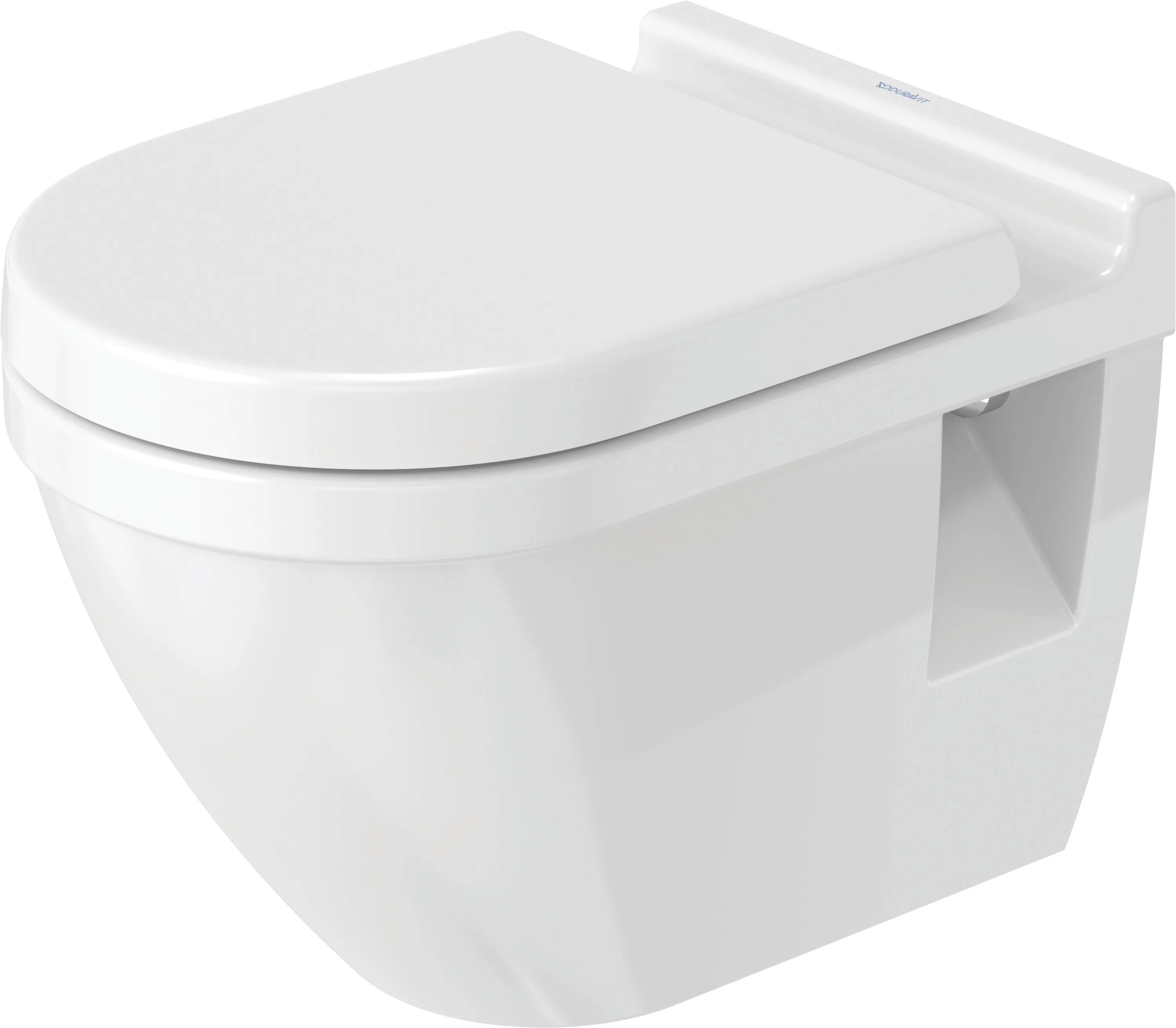 Duravit Wand-Tiefspül-WC inkl. WC-Sitz „Starck 3“ 37 × 54 × 40,5 cm, Befestigung sichtbar