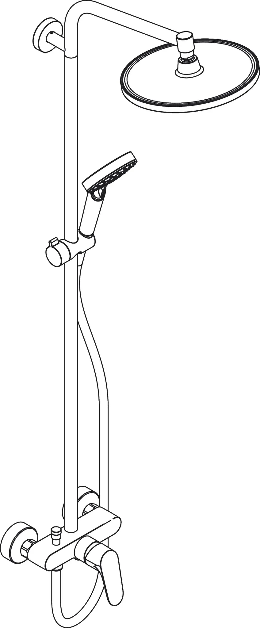 Showerpipe Crometta S 240 Einhebelmischer chrom