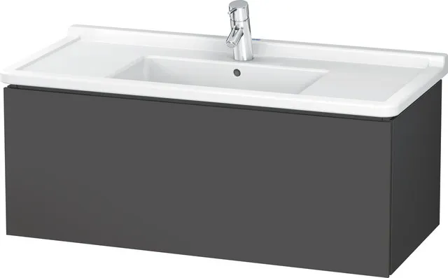 Duravit Waschtischunterschrank wandhängend „L-Cube“ 102 × 40,8 × 46,9 cm Graphit Matt