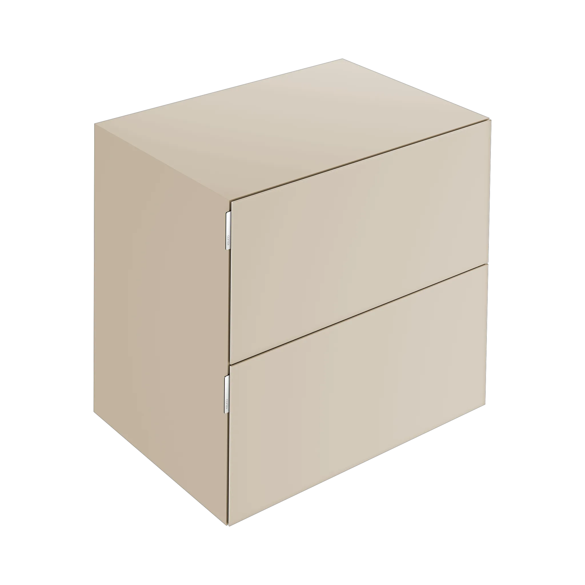 KEUCO EDITION 11 ART Sideboard mit 2 Auszügen und Beleuchtung, 800x700x490 sand/Glas sand satiniert