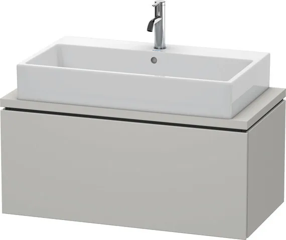 Duravit Waschtischunterschrank wandhängend „L-Cube“ 92 × 40 × 47,7 cm Betongrau Matt