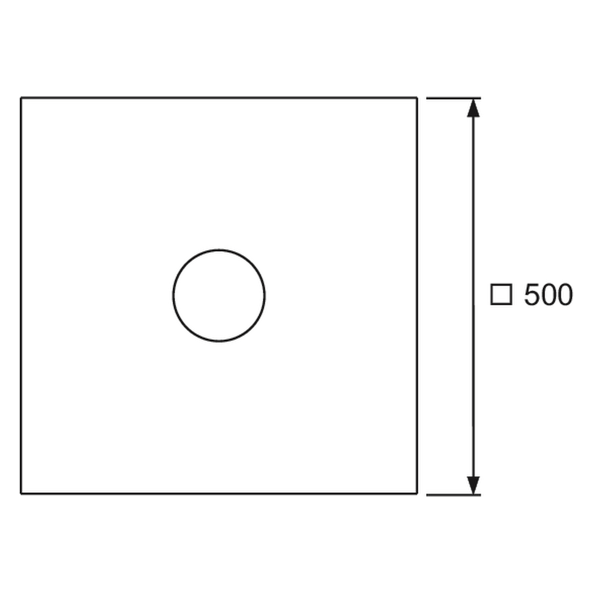 TECEdrainpoint S Dichtfolienzuschnitt EPDM für Klemmflanschverb. 500 × 500