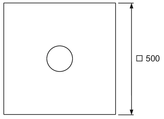 TECEdrainpoint S Dichtfolienzuschnitt EPDM für Klemmflanschverb. 500 × 500