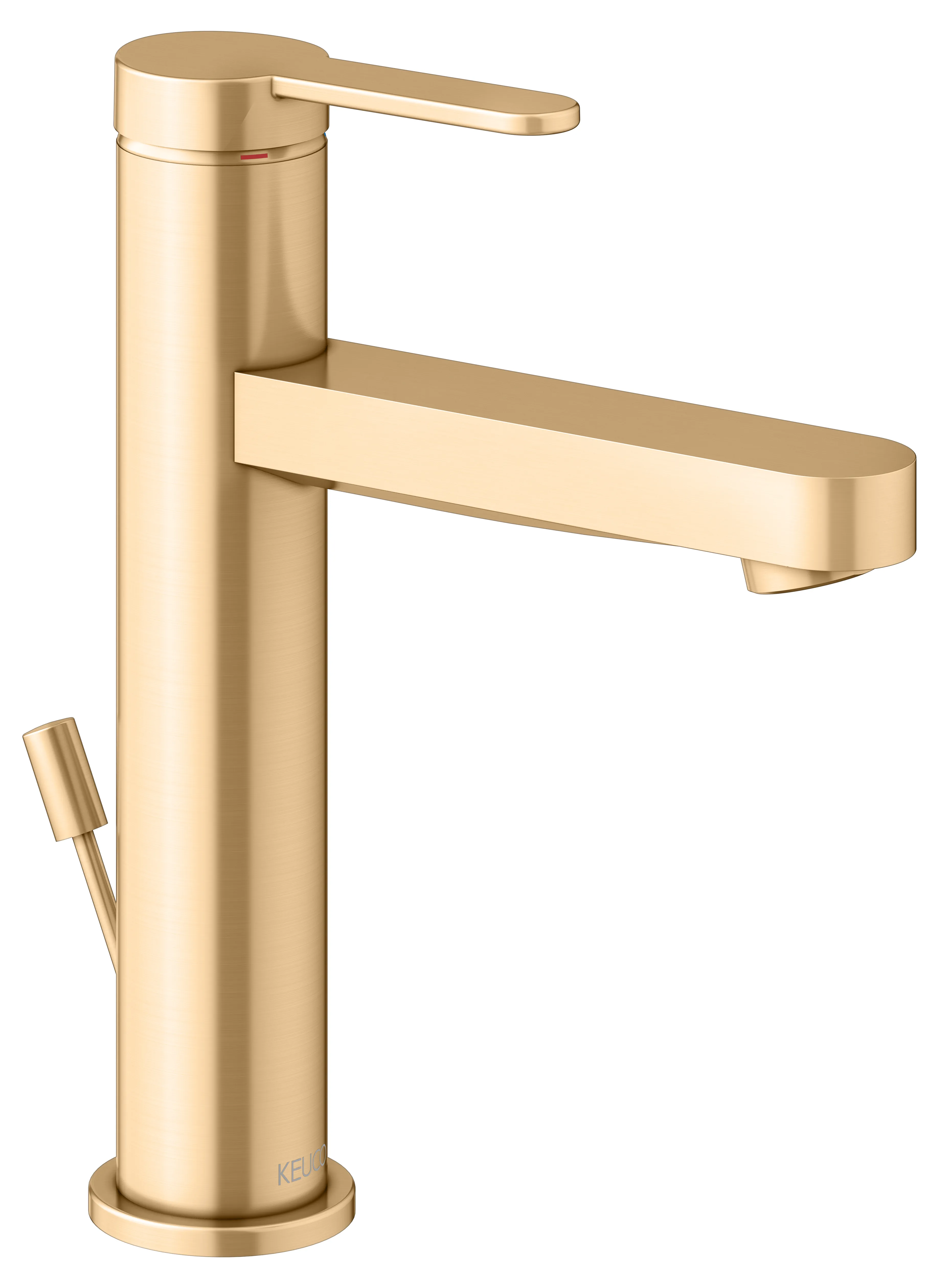 IXMO Einhebel-Waschtischmischer 130 IXMO Flat, Rosette rund Messing gebürstet IXMO Einhebel-Waschtischmischer 130 IXMO Flat, Rosette rund Messing gebürstet