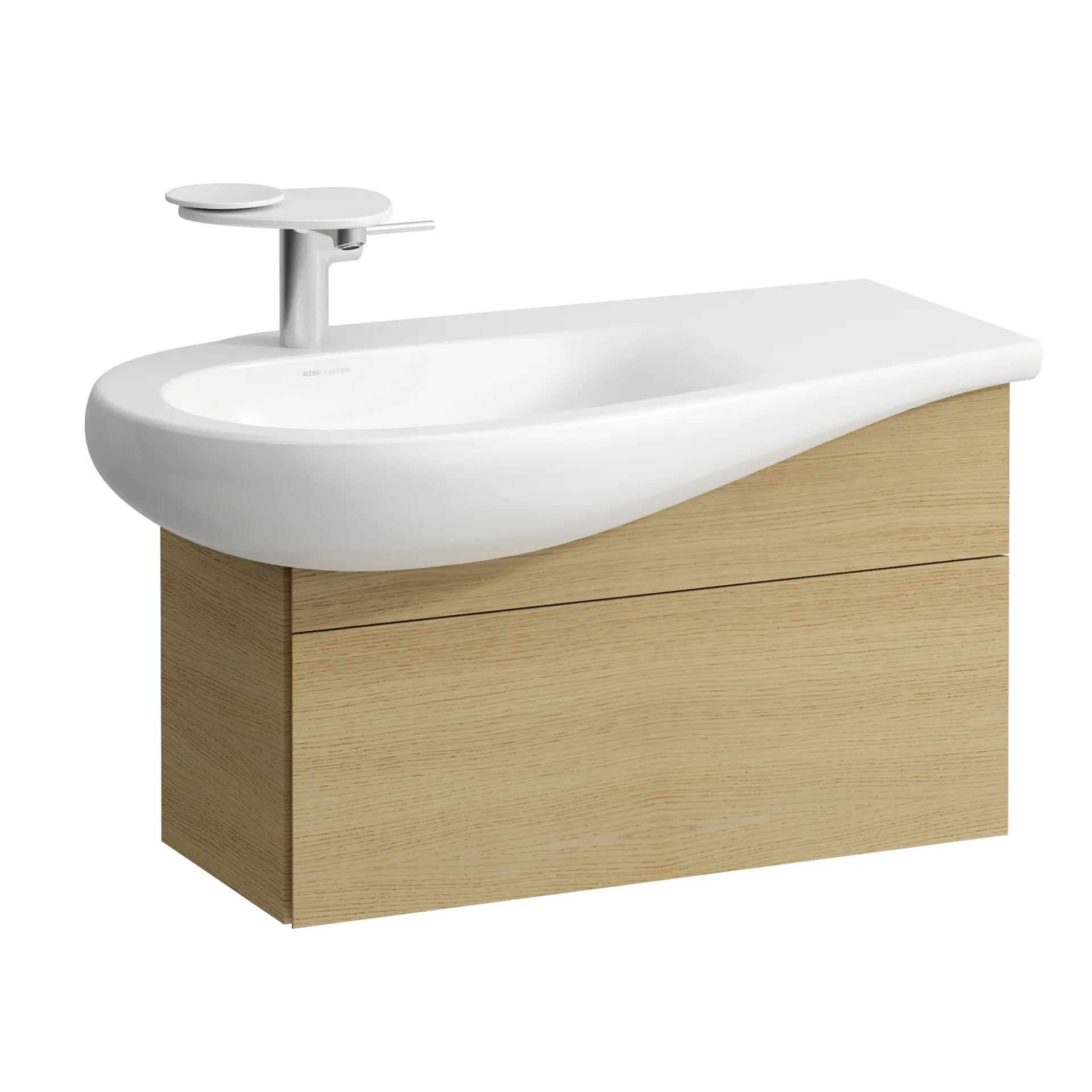 Laufen Waschtischunterschrank „Ilbagnoalessi“ 732 × 442 × 321 mm, Becken links Laufen Waschtischunterschrank „Ilbagnoalessi“ 732 × 442 × 321 mm, Becken links