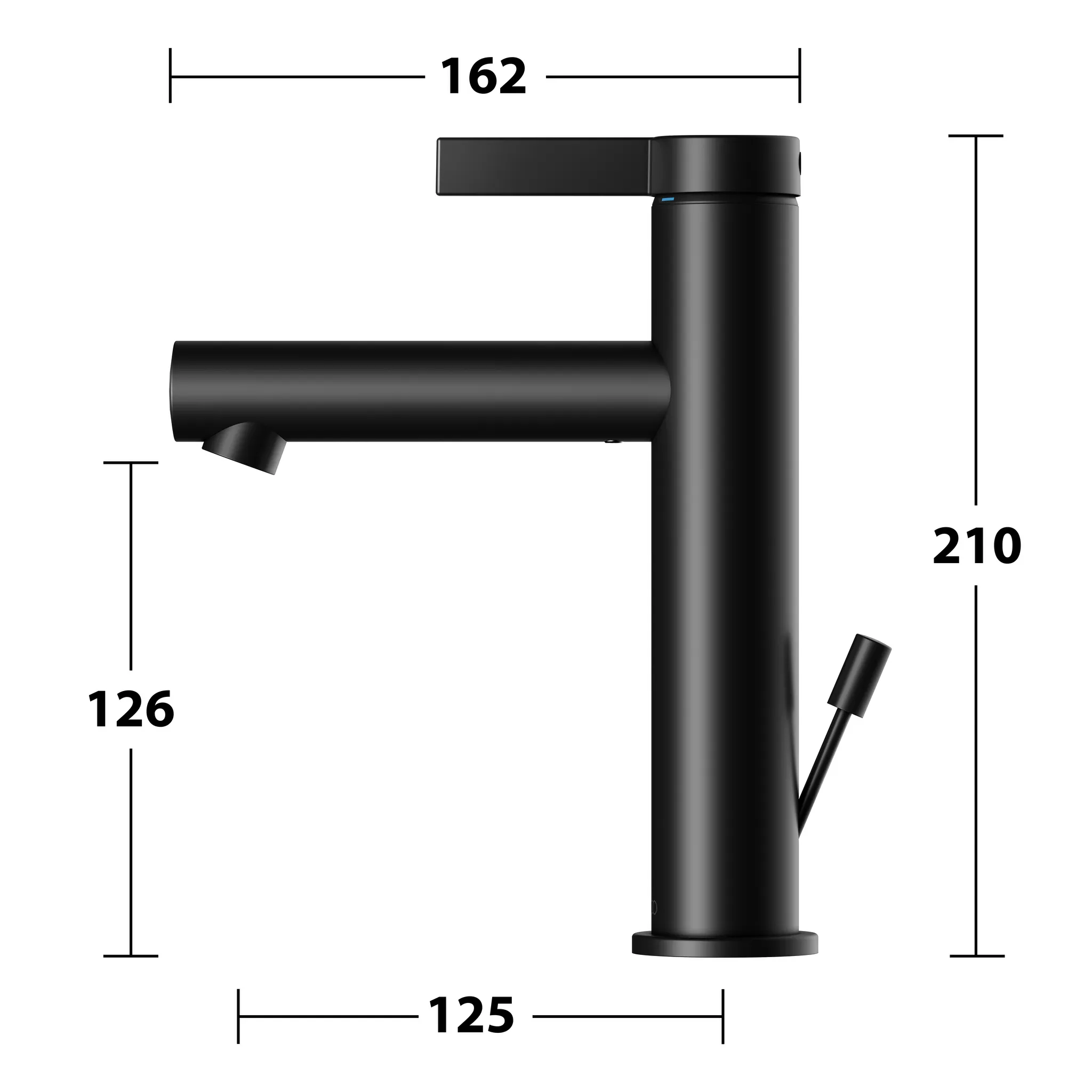 KEUCO IXMO Einhebel-Waschtischmischer 130 IXMO Pure mit Zugstangen-Ablaufgarnitur IXMO Pure, Rosette rund schwarz matt KEUCO IXMO Einhebel-Waschtischmischer 130 IXMO Pure mit Zugstangen-Ablaufgarnitur IXMO Pure, Rosette rund schwarz matt