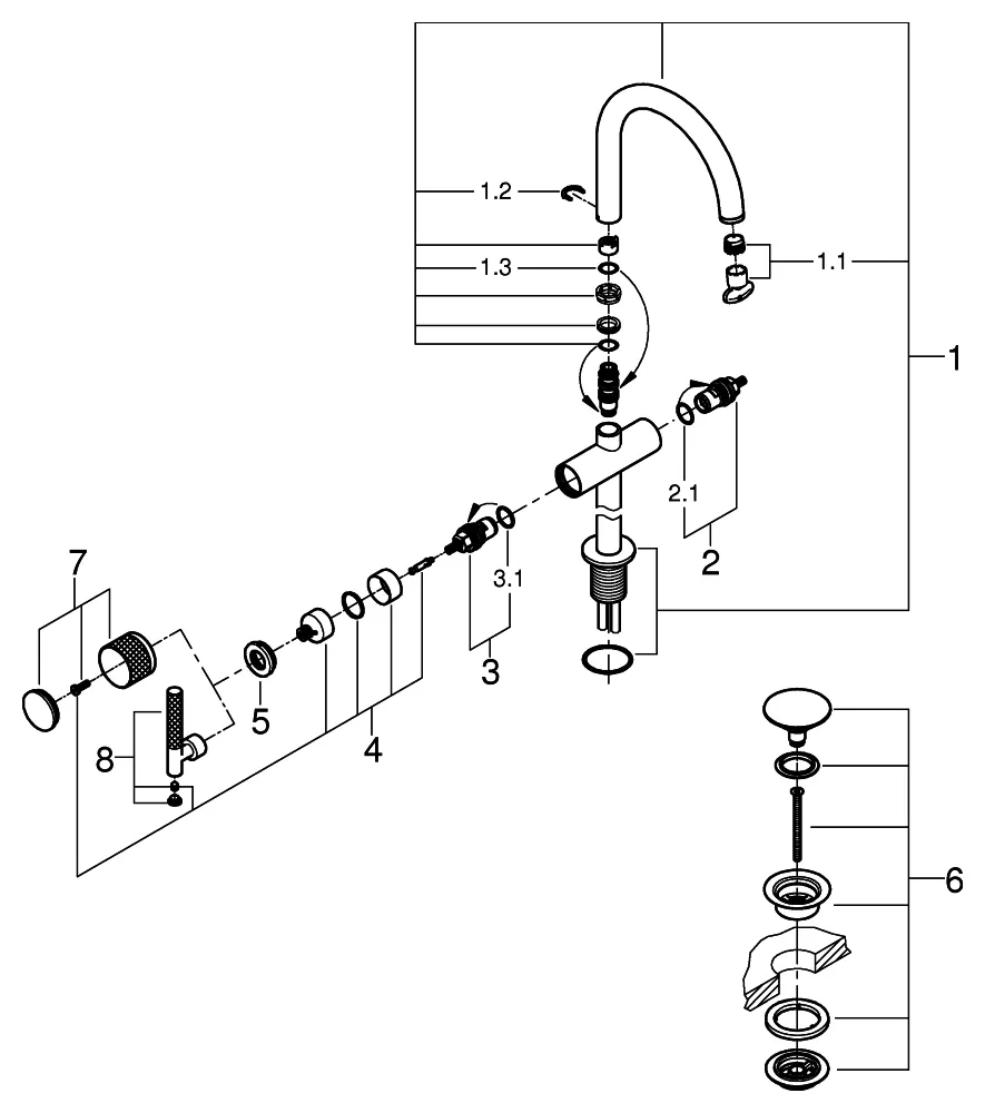 Waschtisch-Einlochbatterie Atrio Private Collection 21140, XL-Size, für Hebelgriffe, Push-open-Ablaufgarnitur, chrom Waschtisch-Einlochbatterie Atrio Private Collection 21140, XL-Size, für Hebelgriffe, Push-open-Ablaufgarnitur, chrom