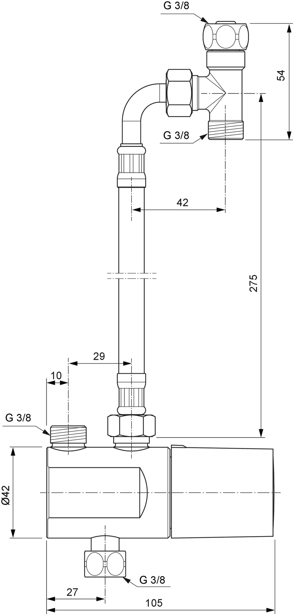 Ideal Standard Ceratherm Eckventil-Thermostat mit Verbindungs-Set Chrom Ideal Standard Ceratherm Eckventil-Thermostat mit Verbindungs-Set Chrom